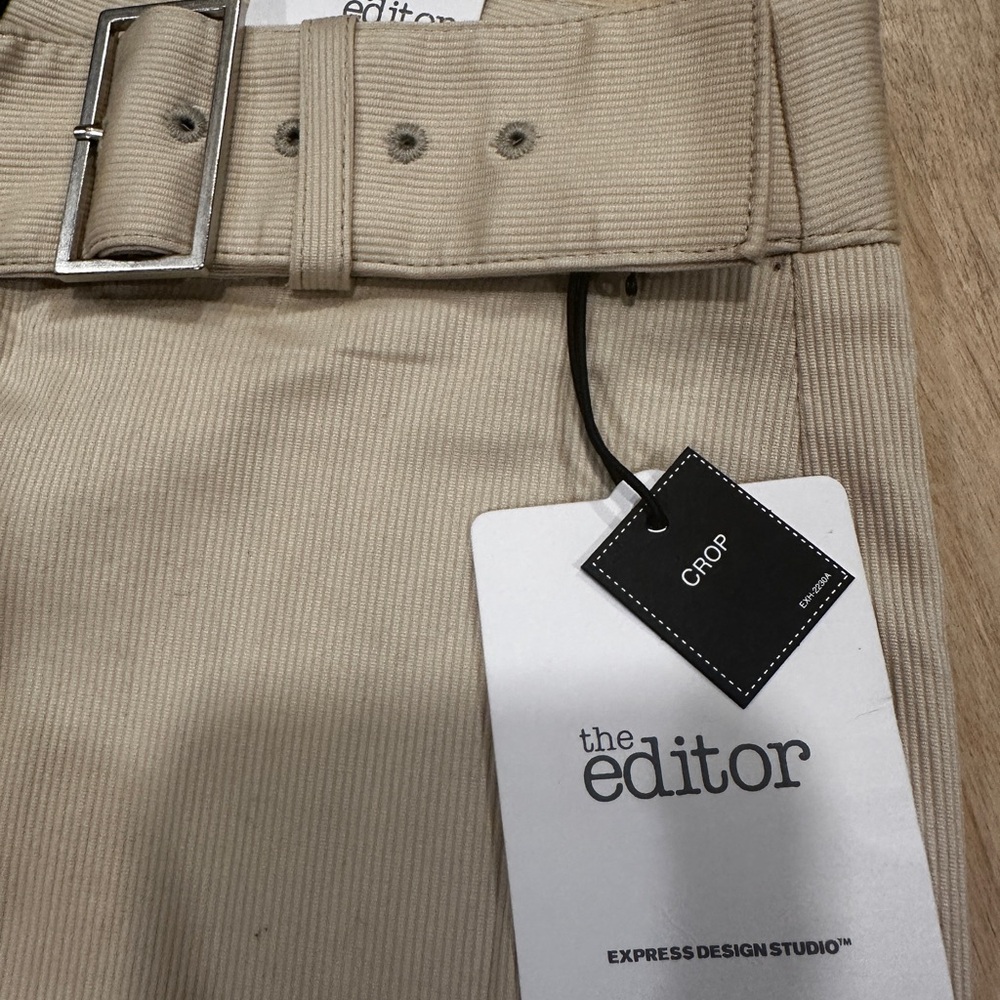Express Tan Cropped Ankle Pants